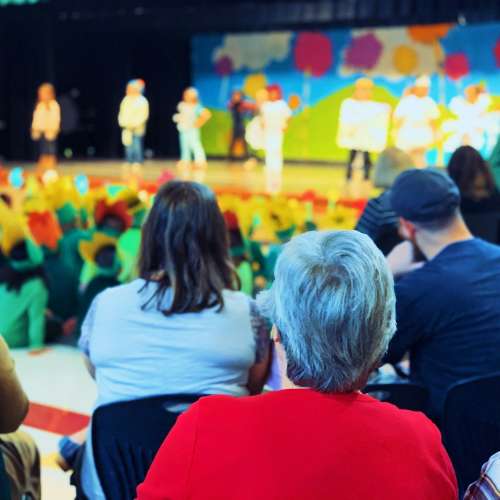 Kids performing at school