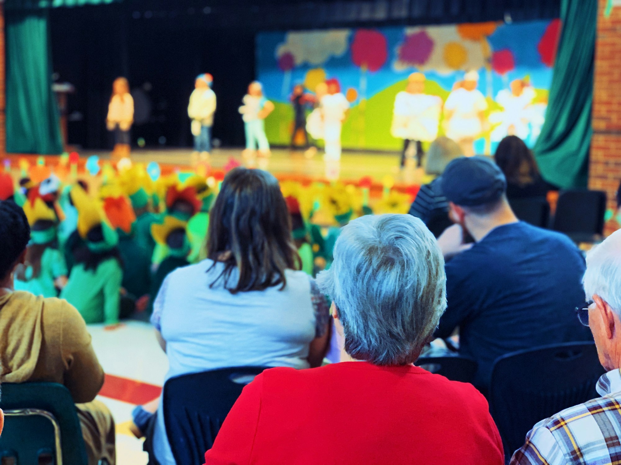 Kids performing at school